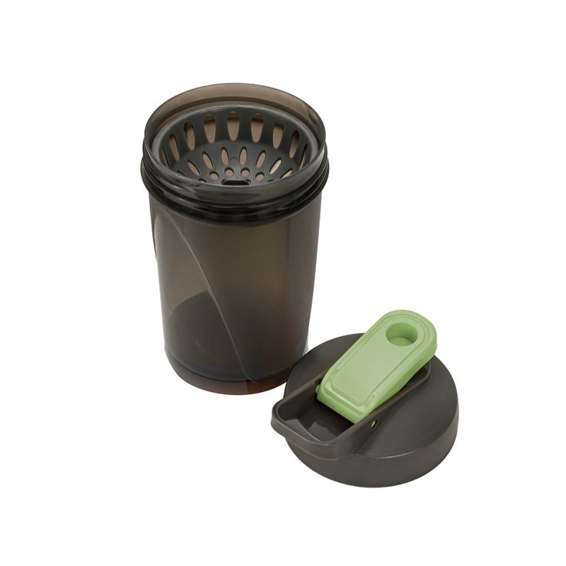 Herevin Polypropylene 500ml Gym Shaker Bottle, Leak Proof Protein Shaker, BPA Free Sports Fitness Water Bottle for Gym, Workout, Supplements, Travel & Office Use – Black (Cap Color Assorted) - Image 4